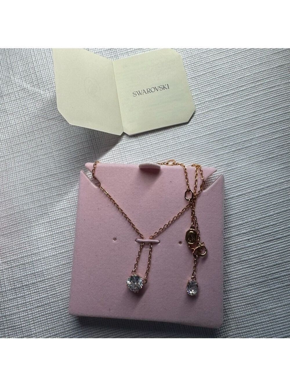 Swarovski Gold Necklace with Crystal Accents